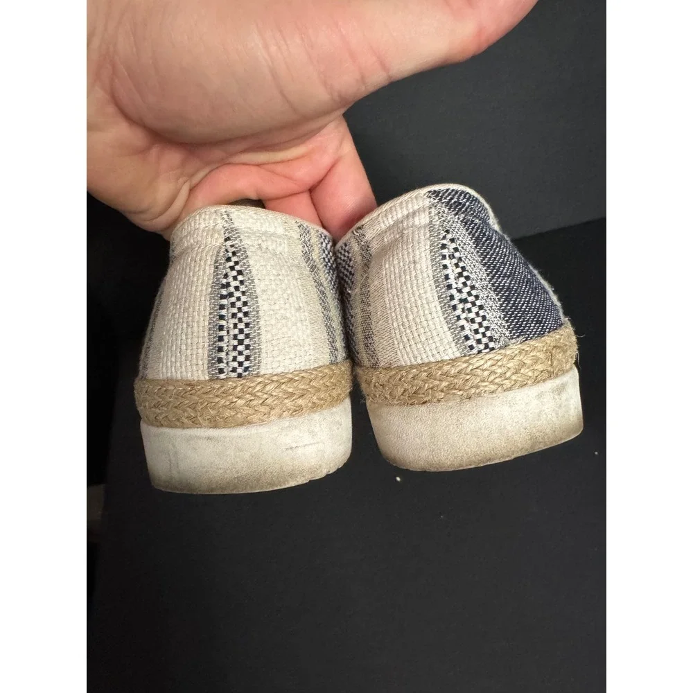 Skechers BOBS Memory Foam Espadrille Slip On Shoes Women's Striped Casual
